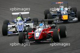 02.09.2006 Zandvoort, The Netherlands,  Richard Antinucci (USA), HBR Motorsport, Dallara F305 Mercedes, leads Ronayne O'Mahony (IRL), Prema Powerteam, Dallara F305 Mercedes and Sebastian Vettel (GER), ASM Formula 3, Dallara F305 Mercedes - F3 Euro Series 2006 at Zandvoort, The Netherlands