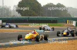 14.10.2006 Le Mans, France,  Natacha Gachnang (SUI), Jo Zeller Racing, Dallara F306 Opel in front of Sebastian Vettel (GER), ASM Formula 3, Dallara F305 Mercedes - F3 Euro Series 2006 at Le Mans Bugatti Circuit, France