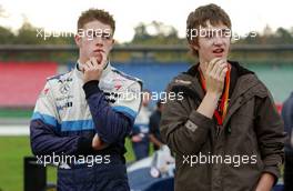 27.10.2006 Hockenheim, Germany,  (left) Paul di Resta (GBR), ASM Formula 3, Dallara F305 Mercedes has a fair chance of winning the 2006 Euro Series Formula3. For some extra support he took his younger brother (right) along. - F3 Euro Series 2006 at Hockenheimring