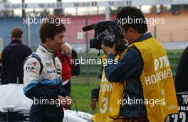 27.10.2006 Hockenheim, Germany,  Kamui Kobayashi (JPN), ASM Formula 3, Dallara F305 Mercedes being interviewed by Japanese television. - F3 Euro Series 2006 at Hockenheimring