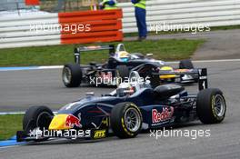 28.10.2006 Hockenheim, Germany,  Sebastian Vettel (GER), ASM Formula 3, Dallara F305 Mercedes in front of Sébastien Buemi (SUI), ASL Mücke Motorsport, Dallara F305 / Mercedes - F3 Euro Series 2006 at Hockenheimring