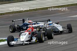 28.10.2006 Hockenheim, Germany,  Filip Salaquarda (CZE), Team I.S.R., Dallara F306 Opel in front of Michael Herck (MCO), Bas Leinders Junior Racing Team, Dallara F306 Mercedes and Kamui Kobayashi (JPN), ASM Formula 3, Dallara F305 Mercedes - F3 Euro Series 2006 at Hockenheimring