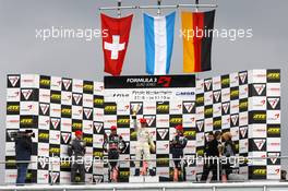 28.10.2006 Hockenheim, Germany,  Podium, Esteban Guerrieri (ARG), Manor Motorsport, Dallara F305 Mercedes (1st, center), Sébastien Buemi (SUI), ASL Mücke Motorsport, Dallara F305 / Mercedes (2nd, left) and Sebastian Vettel (GER), ASM Formula 3, Dallara F305 Mercedes (3rd, right) - F3 Euro Series 2006 at Hockenheimring