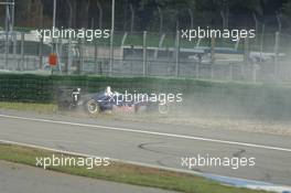 29.10.2006 Hockenheim, Germany,  Sebastian Vettel (GER), ASM Formula 3, Dallara F305 Mercedes gets of track and runs into the gravel. - F3 Euro Series 2006 at Hockenheimring