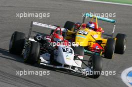 29.10.2006 Hockenheim, Germany,  Filip Salaquarda (CZE), Team I.S.R., Dallara F306 Opel, leads Natacha Gachnang (SUI), Jo Zeller Racing, Dallara F306 Opel - F3 Euro Series 2006 at Hockenheimring