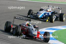 29.10.2006 Hockenheim, Germany,  Jonathan Summerton (USA), ASL Mücke Motorsport, Dallara F305 Mercedes in front of Giedo van der Garde (NED), ASM Formula 3, Dallara F305 Mercedes - F3 Euro Series 2006 at Hockenheimring