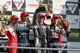 29.10.2006 Hockenheim, Germany,  Podium Euro Series Formula3: Jonathan Summerton (USA), ASL Mücke Motorsport, Dallara F305 Mercedes (1st, middle); Giedo van der Garde (NED), ASM Formula 3, Dallara F305 Mercedes (left, 2nd); Sébastien Buemi (SUI), ASL Mücke Motorsport, Dallara F305 / Mercedes (right, 3rd); Cemil Cipa (TUR), HBR Motorsport, Dallara F304 Opel (far left) - F3 Euro Series 2006 at Hockenheimring