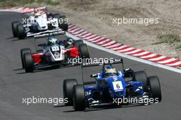06.08.2006 Zandvoort, The Netherlands,  Bruno Senna (BRA), Double R Racing, Dallara F306 Mercedes, leads Oliver Jarvis (GBR), Carlin Motorsport, Dallara F305 Honda and Mike Conway (GBR), Double R Racing, Dallara F306 Mercedes - Masters of Formula 3 at Circuit Park Zandvoort