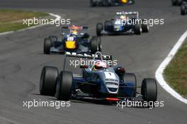 06.08.2006 Zandvoort, The Netherlands,  Paul Di Resta (GBR), ASM F3, Dallara F305 Mercedes, leading the race in front of Sebastien Buemi (SUI), ASL Team Mucke Motorsport, Dallara F305 Mercedes and Giedo van der Garde (NED), ASM F3, Dallara F305 Mercedes - Masters of Formula 3 at Circuit Park Zandvoort
