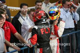 26.11.2006 Valencia, Spain, Sunday, Race, Podium, 1st, Christian Vietoris (GER), Josef Kaufmann Racing, 2nd - DELL Formula BMW World Final 2006, 23th - 26th November, Circuit de la Comunitat Valenciana Ricardo Tormo - For further information please register at www.formulabmwworldfinal-images.com - This image is free for editorial use only. Please use for Copyright/Credit: c BMW AG