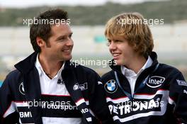 25.11.2006 Valencia, Spain, Saturday, Sebastian Vettel (GER), Test Driver, BMW Sauber F1 Team, Andy Priaulx, (GBR) BMW  - DELL Formula BMW World Final 2006, 23th - 26th November, Circuit de la Comunitat Valenciana Ricardo Tormo - For further information please register at www.formulabmwworldfinal-images.com - This image is free for editorial use only. Please use for Copyright/Credit: c BMW AG
