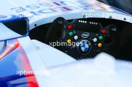 23.11.2006 Valencia, Spain, BMW Sauber F1 Team, Steering wheel - DELL Formula BMW World Final 2006, 23th - 26th November, Circuit de la Comunitat Valenciana Ricardo Tormo - For further information please register at www.formulabmwworldfinal-images.com - This image is free for editorial use only. Please use for Copyright/Credit: c BMW AG