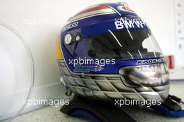 23.11.2006 Valencia, Spain, HELMET of Alessandro Zanardi (ITA), BMW WTCC Driver, Tests the BMW Sauber F1 team, F1.06 - DELL Formula BMW World Final 2006, 23th - 26th November, Circuit de la Comunitat Valenciana Ricardo Tormo - For further information please register at www.formulabmwworldfinal-images.com - This image is free for editorial use only. Please use for Copyright/Credit: c BMW AG