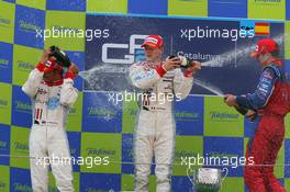 13.05.2006 Barcelona, Spain,  3rd place Lewis Hamilton (GBR), ART Grand Prix, 1st Alexandre Premat (FRA), ART Grand Prix and 3rd Michael Ammermüller (GER), Arden International - GP2 Championship, Rd.7 & 8