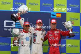 13.05.2006 Barcelona, Spain,  3rd place Lewis Hamilton (GBR), ART Grand Prix, 1st Alexandre Premat (FRA), ART Grand Prix and 3rd Michael Ammermüller (GER), Arden International - GP2 Championship, Rd.7 & 8