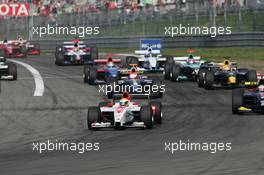 06.05.2006 Nurburgring, Germany,  Lewis Hamilton (GBR), ART Grand Prix leads the start of the race - GP2 Championship, Rd.5 & 6