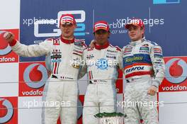 06.05.2006 Nurburgring, Germany,  Podium L-R, Alexandre Premat (FRA), ART Grand Prix with Lewis Hamilton (GBR), ART Grand Prix and Adam Carroll (GBR), Racing Engineering - GP2 Championship, Rd.5 & 6