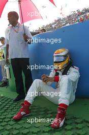 15-16.07.2006 Magny-Cours, France,  Lewis Hamilton (GBR), ART Grand Prix with his father - GP2 Championship