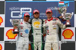 05.08.2006 Budapest, Hungary, Winner, Nelson Piquet Jr (BRA), Piquet Sports, 2nd place, Lewis Hamilton (GBR), ART Grand Prix, Alexandre Premat (FRA), ART Grand Prix - GP2 Championship