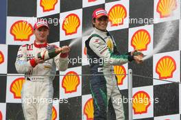 05.08.2006 Budapest, Hungary, Winner, Nelson Piquet Jr (BRA), Piquet Sports, 2nd place, Lewis Hamilton (GBR), ART Grand Prix, Alexandre Premat (FRA), ART Grand Prix - GP2 Championship