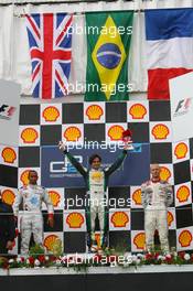 05.08.2006 Budapest, Hungary, Winner, Nelson Piquet Jr (BRA), Piquet Sports, 2nd place, Lewis Hamilton (GBR), ART Grand Prix, Alexandre Premat (FRA), ART Grand Prix - GP2 Championship