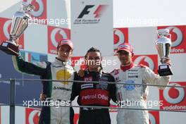 09.09.2006 Monza, Italy, Podium, Giorgio Pantano (ITA), Petrol Ofisi FMS International, Nelson Piquet Jr (BRA), Piquet Sports, Lewis Hamilton (GBR), ART Grand Prix - GP2 Championship