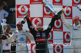 09.09.2006 Monza, Italy, Podium, 1st, Giorgio Pantano (ITA), Petrol Ofisi FMS International, Lewis Hamilton (GBR), ART Grand Prix, Clivio Piccione, (MCO), DPR - GP2 Championship