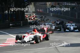 27.05.2006 Monte Carlo, Monaco,  Lewis Hamilton (GBR), ART Grand Prix leads in turn 1  - GP2 Championship