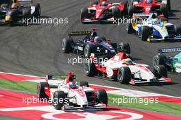 27.08.2006 Istanbul, Turkey, Start, Alexandre Premat (FRA), ART Grand Prix, Lewis Hamilton (GBR), ART Grand Prix - GP2 Championship