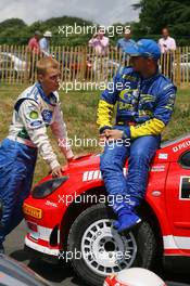 08.07.2006 Goodwood, England,  Petter Solberg (NOR) Subaru Impreza WRC  and Miko Hirvonen (FIN) - Goodwood Festival of Speed, Goodwood, UK