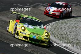 10.06.2007 Nurburgring, Germany,  #1 Manthey Racing Porsche 911 GT3 RSR: Timo Bernhard, Marc Lieb, Romain Dumas, Marcel Tiemann - Nurburgring 24 Hours 2007
