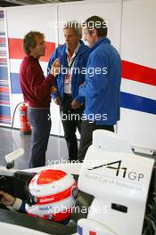 28.08.2007 Silverstone, England,  Nicolas Prost (FRA), driver of A1 Team France and Alain Prost (FRA) - A1GP World Cup of Motorsport 2007/08, Silverstone Testing  - Copyright Free for editorial usage, Credit:A1GP