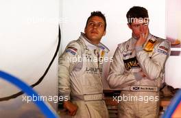 20.04.2007 Hockenheim, Germany,  (left) Gary Paffett (GBR), Persson Motorsport AMG Mercedes, AMG-Mercedes C-Klasse; (right) Paul di Resta (GBR), Persson Motorsport AMG Mercedes, AMG Mercedes C-Klasse looking a bit worried. - DTM 2007 at Hockenheimring (Deutsche Tourenwagen Masters)