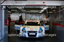 20.04.2007 Hockenheim, Germany,  pitbox of Lucas Luhr (GER), Audi Sport Team Rosberg, Audi A4 DTM - DTM 2007 at Hockenheimring (Deutsche Tourenwagen Masters)