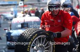 20.04.2007 Hockenheim, Germany,  Audi practising the pitstops - DTM 2007 at Hockenheimring (Deutsche Tourenwagen Masters)