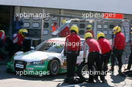 21.04.2007 Hockenheim, Germany,  Adam Carroll (GBR), TME, Audi A4 DTM, leaves the pits after a practice pitstop - DTM 2007 at Hockenheimring (Deutsche Tourenwagen Masters)