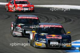 22.04.2007 Hockenheim, Germany,  Martin Tomczyk (GER), Audi Sport Team Abt Sportsline, Audi A4 DTM, leads Timo Scheider (GER), Audi Sport Team Abt Sportsline, Audi A4 DTM - DTM 2007 at Hockenheimring (Deutsche Tourenwagen Masters)