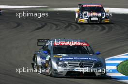 22.04.2007 Hockenheim, Germany,  Bruno Spengler (CDN), Team HWA AMG Mercedes, AMG Mercedes C-Klasse, leads Martin Tomczyk (GER), Audi Sport Team Abt Sportsline, Audi A4 DTM - DTM 2007 at Hockenheimring (Deutsche Tourenwagen Masters)