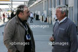 19.05.2007 Klettwitz, Germany,  Colin Kolles (GER), Team Owner TME (left), talking with Roland Bruynseraede (BEL), Race Director DTM - DTM 2007 at Eurospeedway Lausitz (Lausitzring)