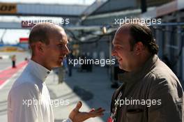 19.05.2007 Klettwitz, Germany,  Alexandre Premat (FRA), Audi Sport Team Phoenix, Portrait (left), talking with Colin Kolles (GER), Team Owner TME (right) - DTM 2007 at Eurospeedway Lausitz (Lausitzring)