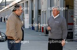 19.05.2007 Klettwitz, Germany,  (left) Colin Kolles (GER), Team Owner TME in conversation  with (right) Roland Bruynseraede (BEL), Race Director DTM - DTM 2007 at Eurospeedway Lausitz (Lausitzring)