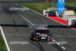 20.05.2007 Klettwitz, Germany,  Mattias Ekström (SWE), Audi Sport Team Abt Sportsline, Audi A4 DTM, forced to come for an extra pitstop because he made one of his pitstops at the beginning of a safety car phase - DTM 2007 at Eurospeedway Lausitz (Lausitzring)