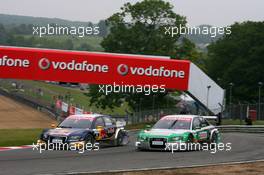 08.06.2007 Fawkham, England,  Martin Tomczyk (GER), Audi Sport Team Abt Sportsline, Audi A4 DTM and Vanina Ickx (BEL), TME, Audi A4 DTM - DTM 2007 at Brands Hatch
