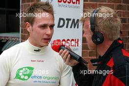 09.06.2007 Fawkham, England,  Adam Carroll (GBR), TME, Portrait, being interviewed by the local circuit commentator - DTM 2007 at Brands Hatch