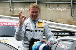 09.06.2007 Fawkham, England,  Pole position for Mika Häkkinen (FIN), Team HWA AMG Mercedes, Portrait - DTM 2007 at Brands Hatch
