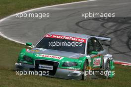 10.06.2007 Fawkham, England,  Vanina Ickx (BEL), TME, Audi A4 DTM, in the grass after being pushed into a spin by Mathias Lauda (AUT), Mücke Motorsport AMG Mercedes, AMG Mercedes C-Klasse - DTM 2007 at Brands Hatch