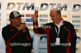 22.06.2007 Nürnberg, Germany,  Christian Abt (GER), Audi Sport Team Phoenix, Portrait (left), announces his retirement from the DTM during a press conference at the Norisring, Right: Dr. Wolfgang Ullrich (GER), Audi's Head of Sport - DTM 2007 at Norisring