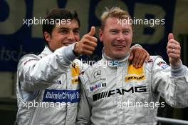 23.06.2007 Nürnberg, Germany,  Pole position for Bruno Spengler (CDN), Team HWA AMG Mercedes, Portrait (left) and 2nd place for Mika Häkkinen (FIN), Team HWA AMG Mercedes, Portrait - DTM 2007 at Norisring