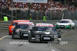 24.06.2007 Nürnberg, Germany,  Christian Abt (GER), Audi Sport Team Phoenix, Audi A4 DTM, leads Timo Scheider (GER), Audi Sport Team Abt Sportsline, Audi A4 DTM - DTM 2007 at Norisring