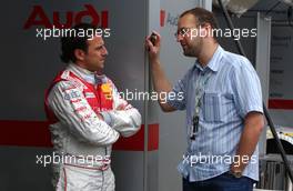 24.06.2007 Nürnberg, Germany,  (right) Christian Elsaesser (GER), reporter of Sportbild talks to Christian Abt (GER), Audi Sport Team Phoenix, Audi A4 DTM. - DTM 2007 at Norisring